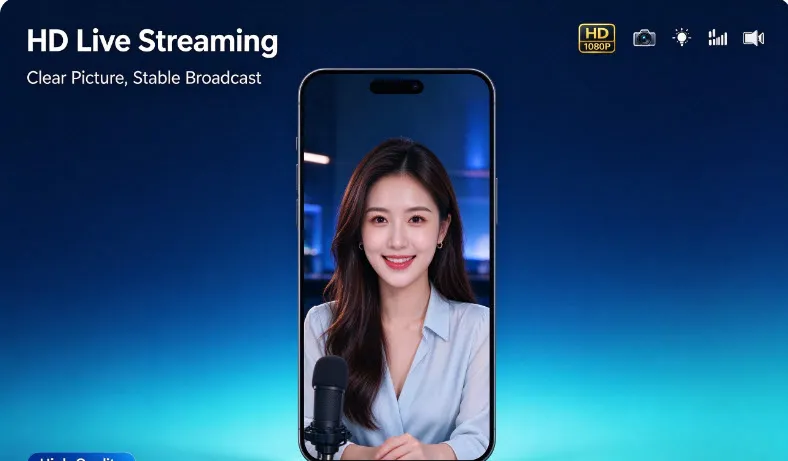 TikTok 高清直播开播界面