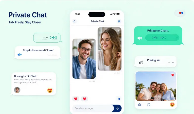 TikTok 私信与语音聊天界面